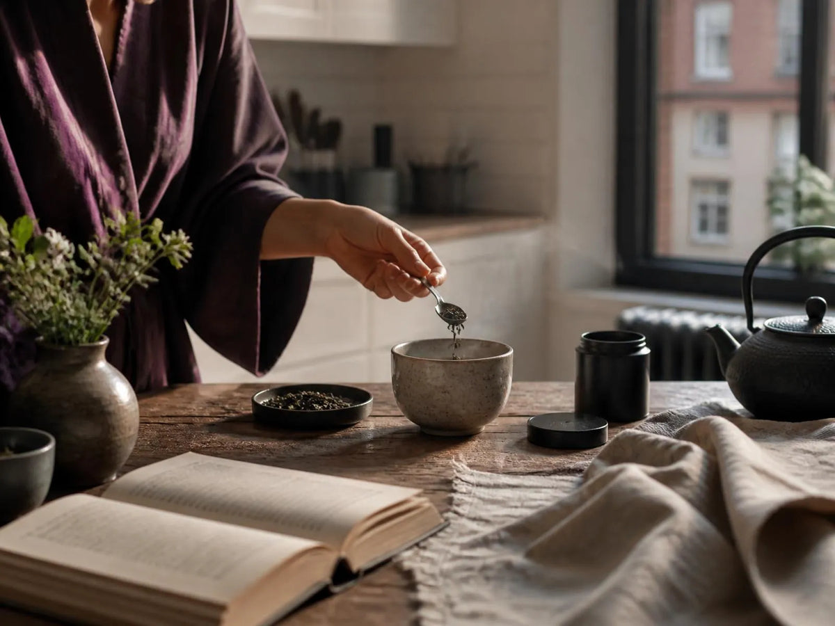 Tea prepared in a contemporary American kitchen