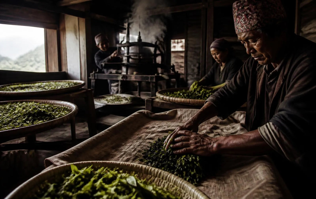 Finished whole-leaf tea at the estate